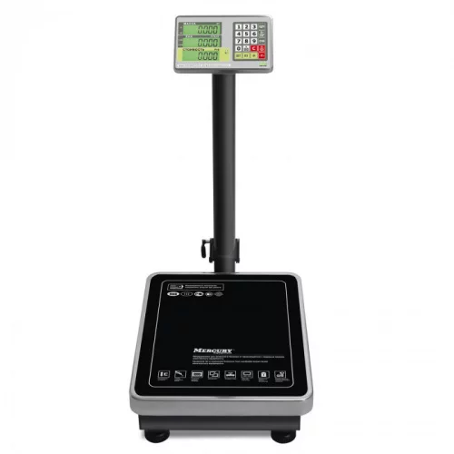 Напольные весы MERTECH M-ER 335 ACLP-300.50/100 «TURTLE» с расчетом стоимости товара LCD общий вид фото 3