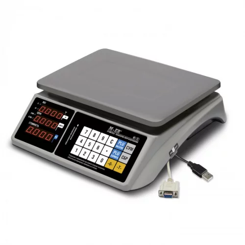 Торговые настольные весы MERTECH M-ER 328 AC-6.1 "TOUCH-M" LED RS232 и USB общий вид
