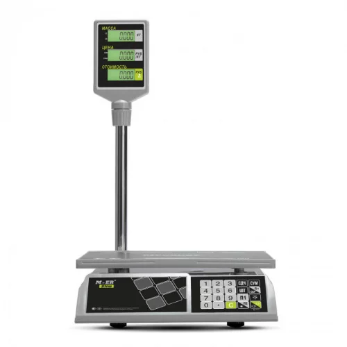 Торговые настольные весы M-ER 326 ACP-15.2 "Slim" LCD Белые общий вид фото 2