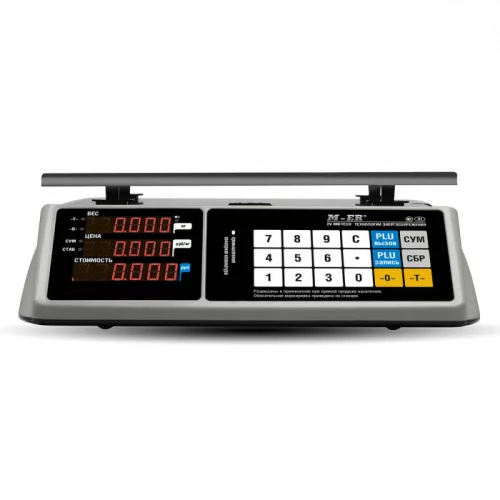 Торговые настольные весы MERTECH M-ER 328 AC-6.1 "TOUCH-M" LED RS232 и USB общий вид фото 2